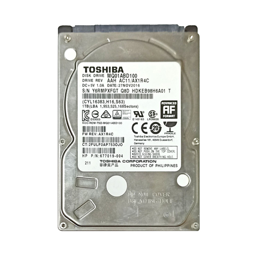 HP 677019-004 | 1TB 5400RPM SATA 6Gb/s 128MB Cache 2.5-Inch Hard Drive Refurbished - Hewlett-Packard (ou HP en abrégé) refurbished available on Gotodirect
