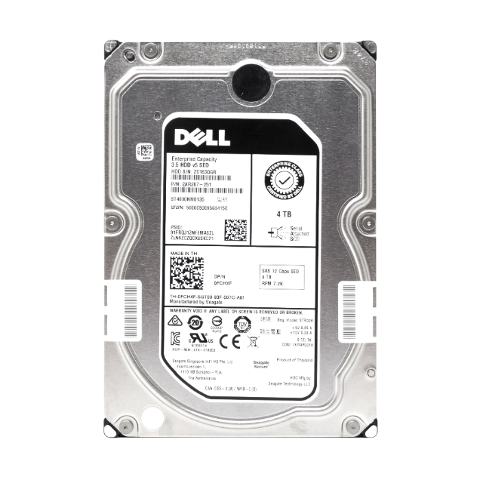 Dell FCHXF | 4TB 7200RPM SAS 12Gb/s Hot-Swappable 3.5-Inch Nearline Hard Drive for PowerEdge Servers Refurbished - Dell refurbished available on Gotodirect