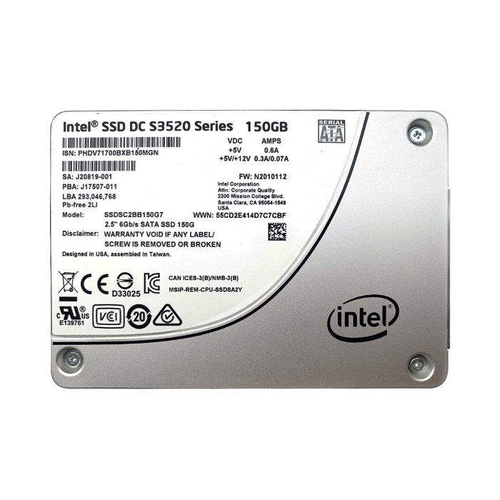 Intel SSDSC2BB150G701 | S3520 150GB Multi-Level Cell SATA 6Gb/s 2.5-Inch Solid State Drive Refurbished - Intel refurbished available on Gotodirect