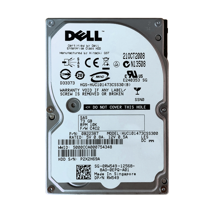Hitachi 0B22387 | Ultrastar C10K147 Series 73GB 10000RPM SAS 3Gb/s 16MB Cache 512e 2.5-inch Hard Drive Refurbished -  refurbished available on Gotodirect