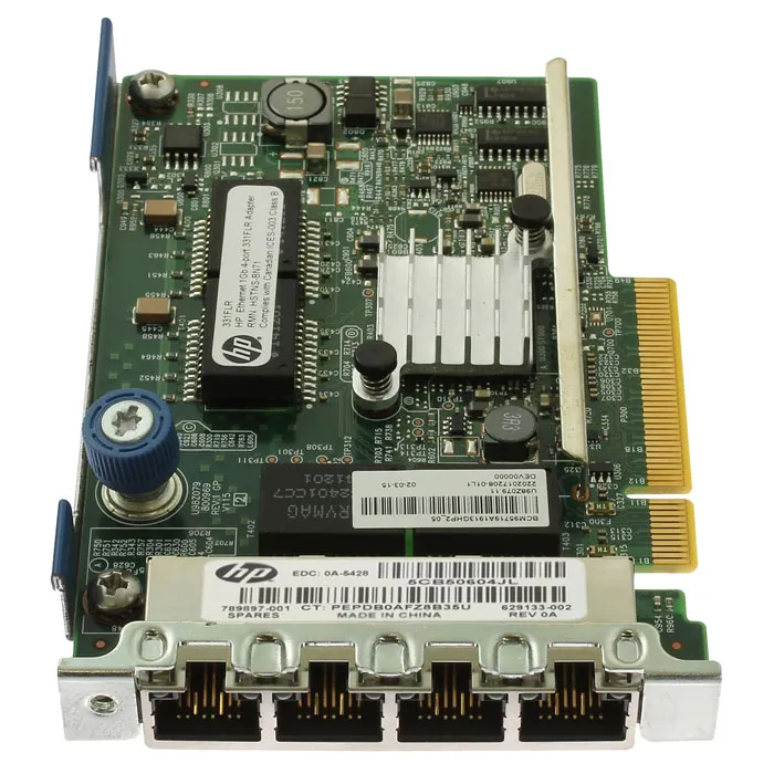 HP 629133-002 | 331FLR 4 x Ports 10/100/1000Base-T 1GB PCI-Express 2.0 Network Ethernet Adapter Refurbished - Hewlett-Packard (ou HP en abrégé) refurbished available on Gotodirect