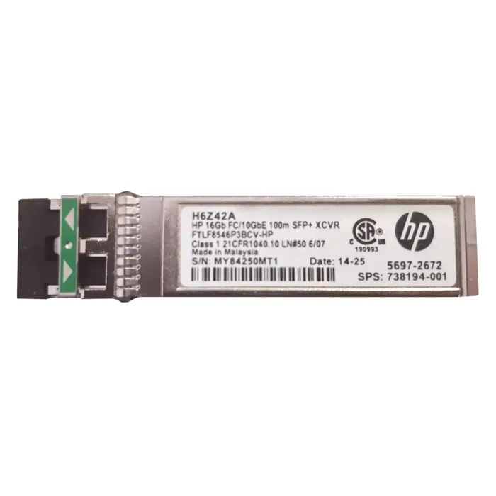 Buy HP 738194-001 | StoreFabric 16Gb/s 16GBase-SR Multi-Mode Fibre 850nm 100m Fibre Channel SFP+ Transceiver Module Refurbished - $89.44 HP 738194-001 | StoreFabric 16Gb/s 16GBase-SR Multi-Mode Fibre 850nm 100m Fibre Channel SFP+ Transceiver Module Refurbished - Hewlett-Packard (ou HP en abrégé) refurbished available on Gotodirect