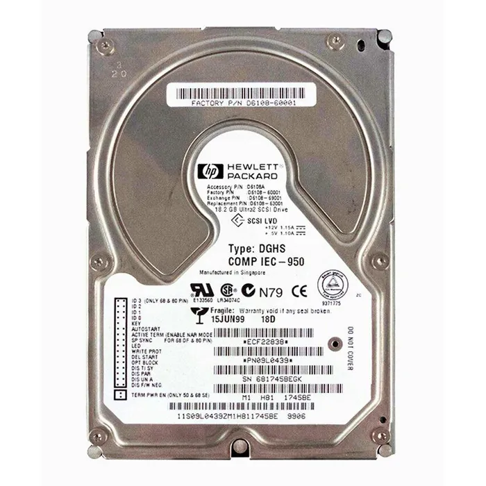 IBM 09L0439 | 18.2GB 7200RPM Ultra2 SCSI 80-Pin LVD Hot Swappable 3.5-Inch Hard Drive Refurbished -  refurbished available on Gotodirect