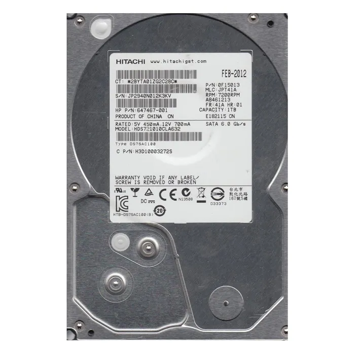 HGST 0F15013 | Deskstar 7K1000.C Series 1TB 7200RPM SATA 6Gb/s 32MB Cache 3.5-inch Hard Drive Refurbished - HGST (a subsidiary of Western Digital) refurbished available on Gotodirect