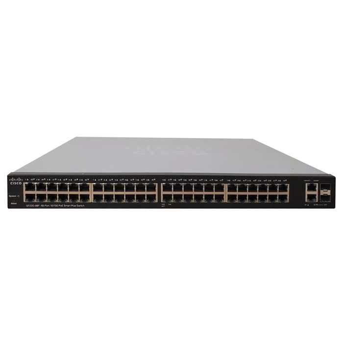 Cisco SF220-48P-K9-NA | SF220 Small Business PoE+ 48 x Ports 10/100Base-TX + 4 x SFP Layer 2 Managed Fast Ethernet Network Switch Refurbished - Cisco Systems Inc. refurbished available on Gotodirect