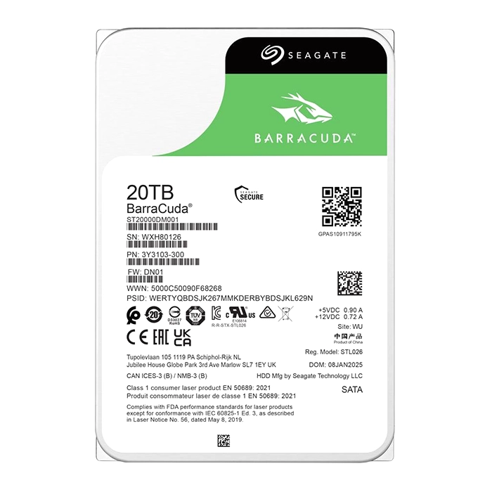 Seagate ST20000DM001 | Barracuda 20TB 7200RPM SATA 6Gb/s 512MB Cache 3.5-Inch Internal Hard Drive Refurbished - Seagate refurbished available on Gotodirect