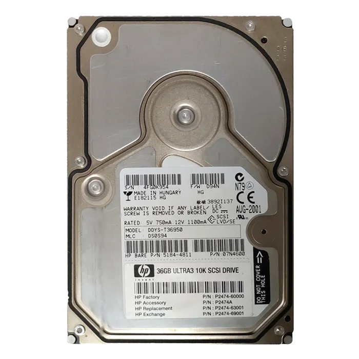 HP P2474-63001 | 36.4GB 10000RPM Ultra-160 SCSI Hot-Pluggable (LVD) 80-Pin 3.5-Inch Hard Drive Refurbished - Hewlett-Packard (ou HP en abrégé) refurbished available on Gotodirect