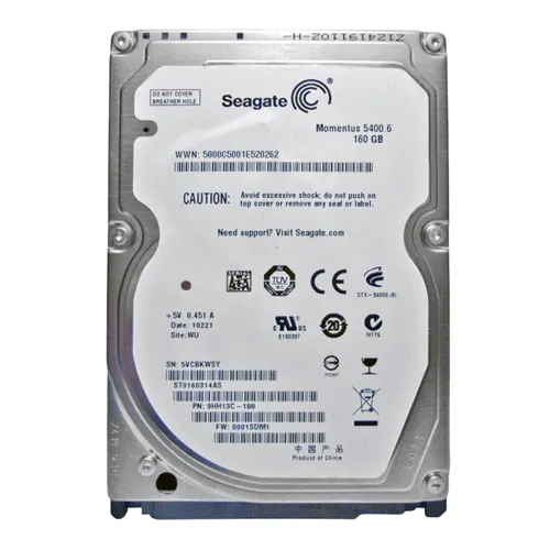 Seagate ST9160314AS | Momentus 5400.6 Series 160GB 5400RPM SATA 3Gb/s 8MB Cache (CE) 7-Pin 2.5-Inch Hard Drive Refurbished - Seagate refurbished available on Gotodirect