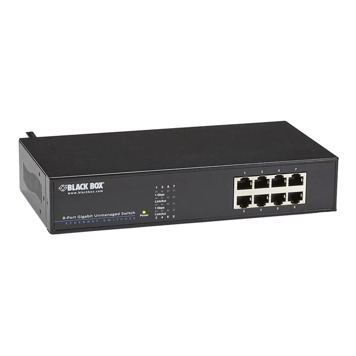 Black Box LGB408A-R2 | LGB400 Series 8 x Ports 1000Base-T Rack-mountable Layer 2 Gigabit Ethernet Network Switch Refurbished -  refurbished available on Gotodirect
