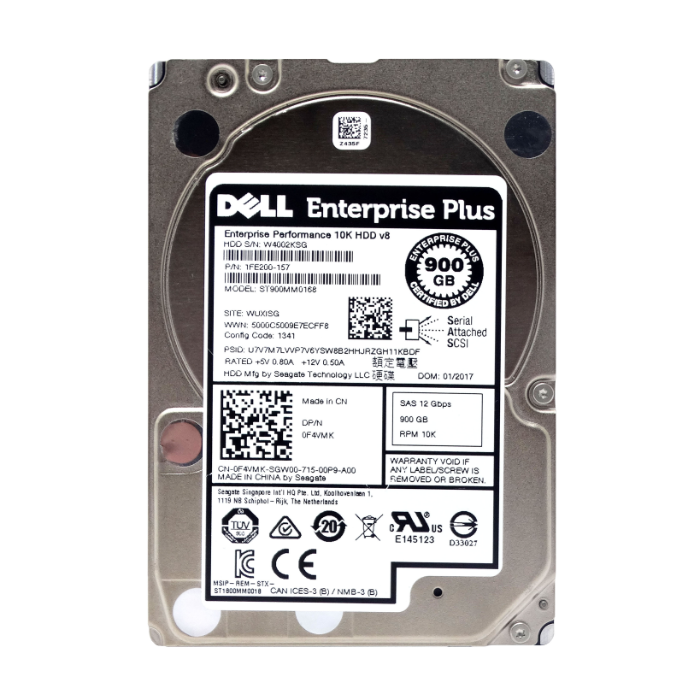Dell 0F4VMK | 900GB 10000RPM SAS 12Gb/s Hot-Pluggable 2.5-Inch Hard Drive for EqualLogic Storage Array Refurbished - Dell refurbished available on Gotodirect