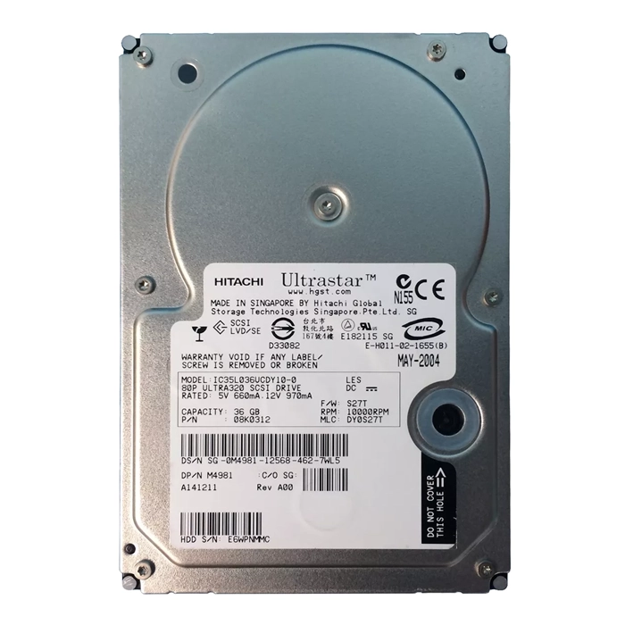 Dell SG0M4981 | 36GB 10000RPM Ultra-320 SCSI 80-Pin Hot Swap 8MB Cache 3.5-Inch Internal Hard Drive Refurbished - Dell refurbished available on Gotodirect
