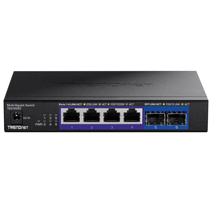 Buy TRENDnet TEG-S562 | 4-Ports 2.5GBase-T RJ-45 GbE 2-Port 10GBase-X SFP+ Wall-mountable Gigabit Ethernet Network Switch Refurbished - $240.30 TRENDnet TEG-S562 | 4-Ports 2.5GBase-T RJ-45 GbE 2-Port 10GBase-X SFP+ Wall-mountable Gigabit Ethernet Network Switch Refurbished - refurbished available on Gotodirect