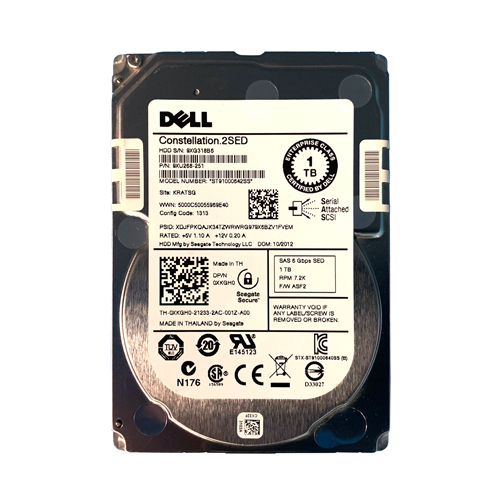 Dell XKGH0 | 1TB 7200RPM SAS 6Gb/s Hot-Pluggable 2.5-Inch Hard Drive for PowerEdge Server & PowerVault Storage Array Refurbished - Dell refurbished available on Gotodirect
