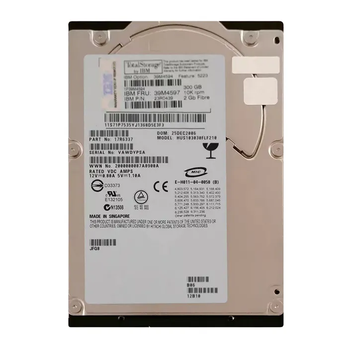 IBM 39M4597 | 300GB 10000RPM 2Gb/s Fibre Channel Hot Swappable 16MB Cache 3.5-Inch Hard Drive Refurbished -  refurbished available on Gotodirect