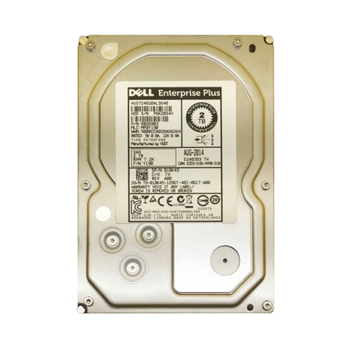 Dell 10K45 | 2TB 7200RPM SAS 6Gb/s Hot-Pluggable 3.5-Inch Hard Drive for Compellent Storage Array Refurbished - Dell refurbished available on Gotodirect