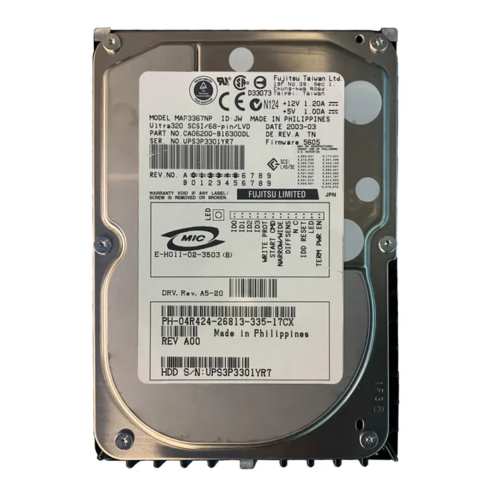 Buy Fujitsu CA06200-B16300DL | 36GB 10000RPM Ultra320 SCSI 68-Pin 8MB Cache 3.5-Inch Hard Drive Refurbished - $288.00 Fujitsu CA06200-B16300DL | 36GB 10000RPM Ultra320 SCSI 68-Pin 8MB Cache 3.5-Inch Hard Drive Refurbished - Fujitsu refurbished available on Gotodirect