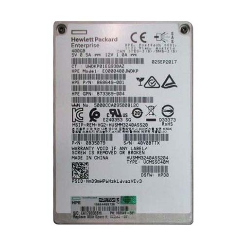 HP 873562-001 | 400GB Multi-Level Cell SAS 12Gb/s Hot Pluggable Write Intensive SFF 2.5-Inch Solid State Drive for ProLiant Servers and Storage Arrays Refurbished - Hewlett-Packard (ou HP en abrégé) refurbished available on Gotodirect