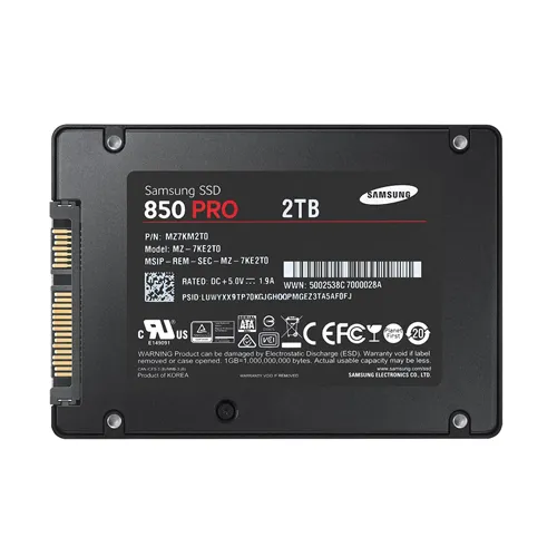Samsung MZ-7KE2T0BW | 850 PRO Series 2TB Multi-Level Cell SATA 6Gb/s 7mm 2.5-Inch Solid State Drive Refurbished - Samsung refurbished available on Gotodirect