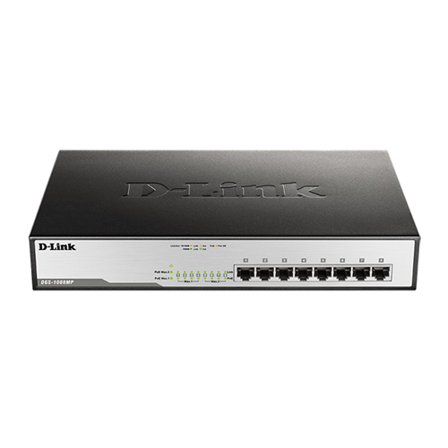 D-Link DGS-1008MP | DES-1008MP RJ-45 8 x Ports PoE 10/100/1000Base-T Layer 2 Unmanaged Gigabit Ethernet Network Switch Refurbished - D-Link refurbished available on Gotodirect
