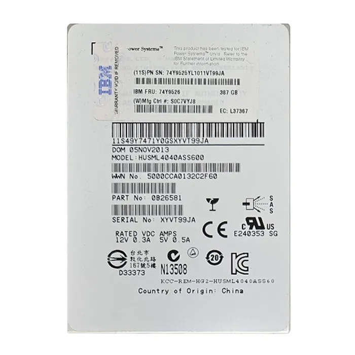 IBM 74Y9526 | 387GB Multi-Level Cell SAS 6Gb/s 2.5-Inch Solid State Drive Refurbished -  refurbished available on Gotodirect