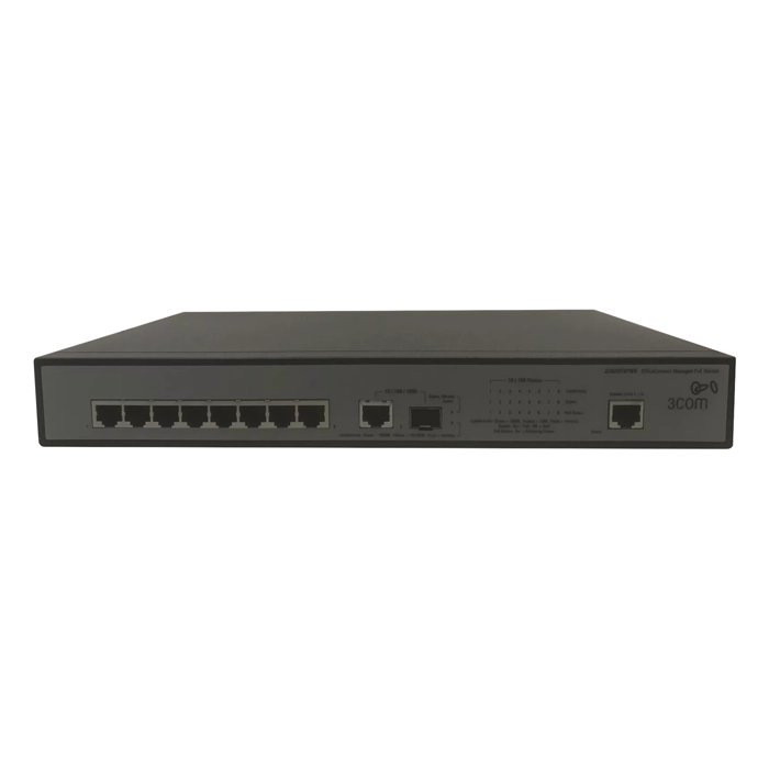 3Com 3CRDSF9PWR-US | OfficeConnect 8 x RJ-45 Ports PoE 10/100Base-TX LAN + 1 x RJ-45 Ports 10/100/1000Base-T Layer 2 Managed Fast Ethernet Network Switch Refurbished -  refurbished available on Gotodirect