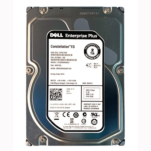 Dell 07YXTH | 2TB 7200RPM SAS 6Gb/s Hot-Swappable 3.5-Inch Hard Drive for Compellent SC200/SC220 Expansion Enclosures Refurbished - Dell refurbished available on Gotodirect