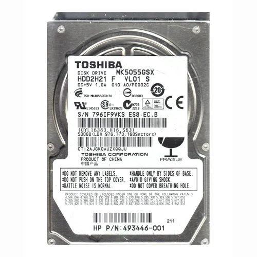 HP 493446-001 | 500GB 5400RPM SATA 3Gb/s 8MB Cache 2.5-inch Hard Drive Refurbished - Hewlett-Packard (ou HP en abrégé) refurbished available on Gotodirect