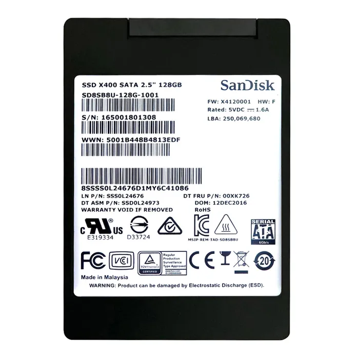 Lenovo SSS0L24676 | 128GB SATA 6Gb/s 2.5-Inch Solid State Drive Refurbished - Lenovo refurbished available on Gotodirect
