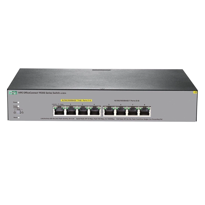 HP JL383A | OfficeConnect 1920S Series 1920S-8G-PPoE+ (65W) 4 x 10/100/1000Base-T RJ-45 PoE+ and 4 x 10/100/1000Base-T RJ-45 Ports Layer 3 Managed Gigabit Ethernet Network Switch Refurbished - Hewlett-Packard (ou HP en abrégé) refurbished available on Gotodirect