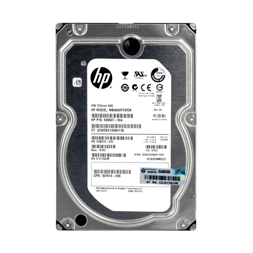 Buy HP 507618-008 | 4TB 7200RPM SAS 6Gb/s Hot Swappable Dual Port LFF 3.5-inch Midline Hard Drive Refurbished - $410.00 HP 507618-008 | 4TB 7200RPM SAS 6Gb/s Hot Swappable Dual Port LFF 3.5-inch Midline Hard Drive Refurbished - Hewlett-Packard (ou HP en abrégé) refurbished available on Gotodirect