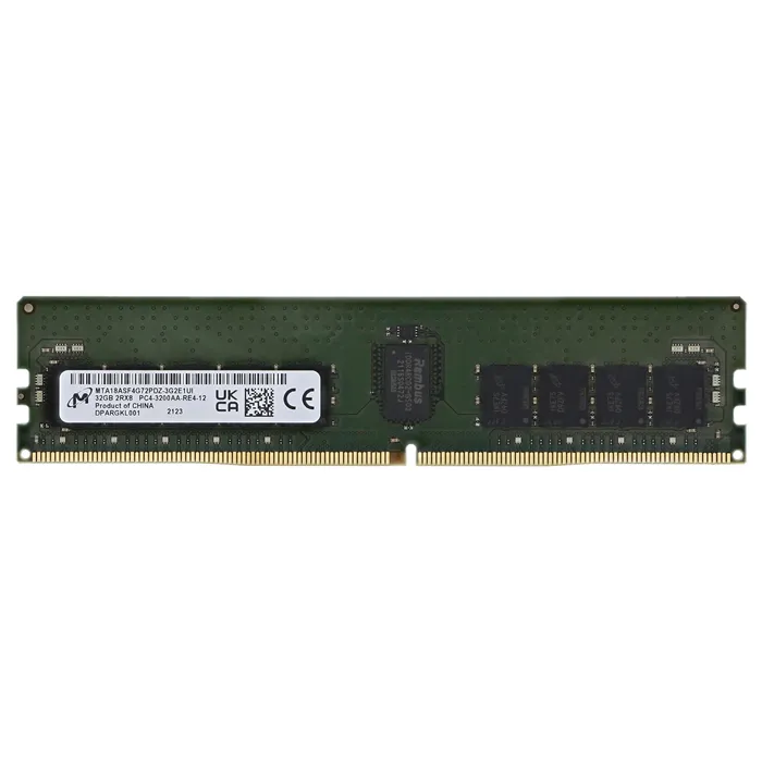 Buy Micron MTA18ASF4G72PDZ-3G2E1UI | 32GB DDR4-3200MHz PC4-25600 ECC Registered RDIMM CL22 2Rx8 1.2V 288-Pin Memory Refurbished - $577.38 Micron MTA18ASF4G72PDZ-3G2E1UI | 32GB DDR4-3200MHz PC4-25600 ECC Registered RDIMM CL22 2Rx8 1.2V 288-Pin Memory Refurbished - refurbished available on Gotodirect