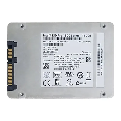 Intel SSDSC2BF180A4L | Pro 1500 180GB Multi-Level Cell SATA 6Gb/s 2.5-Inch Solid State Drive Refurbished - Intel refurbished available on Gotodirect