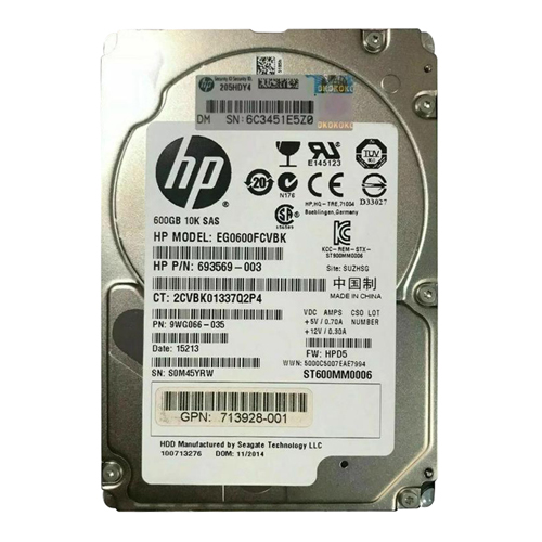 Buy HP 713928-001 | 600GB 10000RPM SAS 6Gb/s 64MB Cache Hot-Swappable Dual Port SFF 2.5-inch Hard Drive Refurbished - $110.00 HP 713928-001 | 600GB 10000RPM SAS 6Gb/s 64MB Cache Hot-Swappable Dual Port SFF 2.5-inch Hard Drive Refurbished - Hewlett-Packard (ou HP en abrégé) refurbished available on Gotodirect