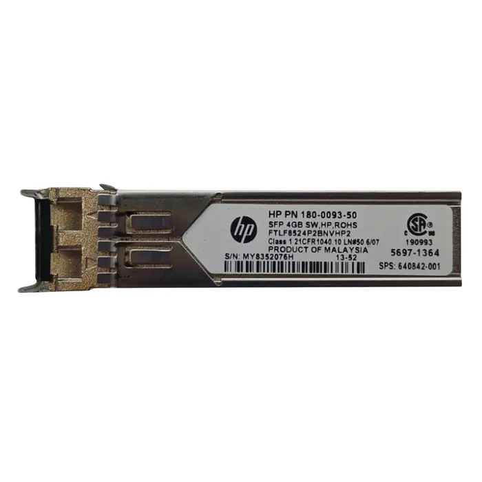 HP 640842-001 | 4Gb/s 1000Base-SW Multi-Mode Fibre 850nm Fibre Channel Duplex LC Connector SFP Transceiver Module Refurbished - Hewlett-Packard (ou HP en abrégé) refurbished available on Gotodirect