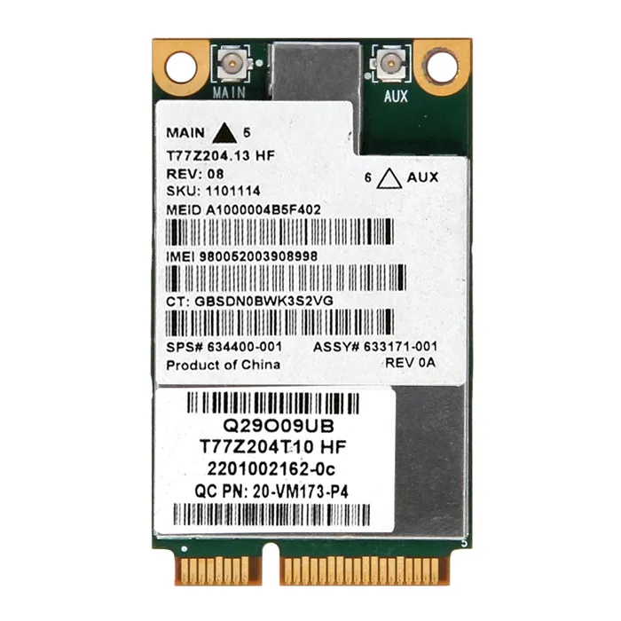 HP 634400-001 | GOBI 3000 MC8355 Mobile Broadband Module Refurbished - Hewlett-Packard (ou HP en abrégé) refurbished available on Gotodirect