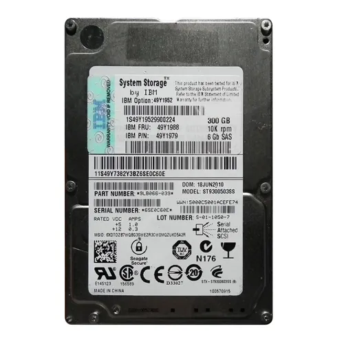IBM 49Y7382 | 300GB 10000RPM SAS 6Gb/s Hot-Swappable 2.5-Inch Hard Drive for System x Refurbished -  refurbished available on Gotodirect