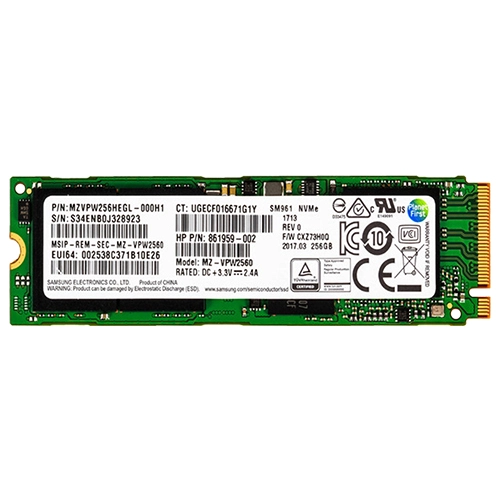 Samsung MZVPW256HEGL-000H1 | SM961 Series 256GB M.2 2280 PCI Express NVMe 3.0x4 Multi-Level Cell Solid State Drive Refurbished - Samsung refurbished available on Gotodirect
