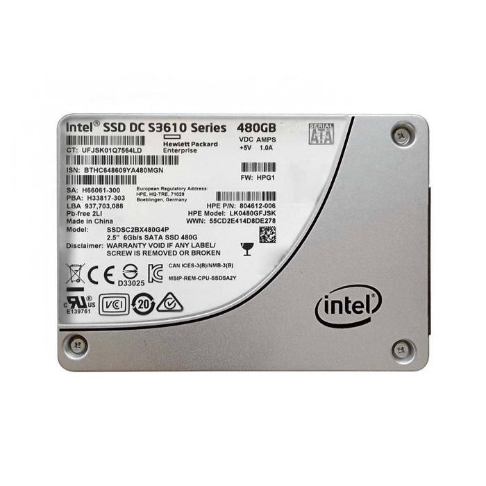HP SSDSC2BX480G4P | 480GB Multi-Level Cell SATA 6Gb/s 2.5-Inch Solid State Drive Refurbished - Hewlett-Packard (ou HP en abrégé) refurbished available on Gotodirect
