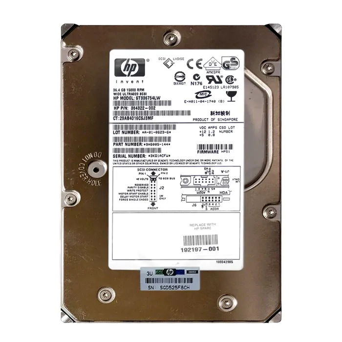 HP 192197-001 | 36.2GB 10000RPM Ultra-3 SCSI 3.5-Inch Hard Drive Refurbished - Hewlett-Packard (ou HP en abrégé) refurbished available on Gotodirect