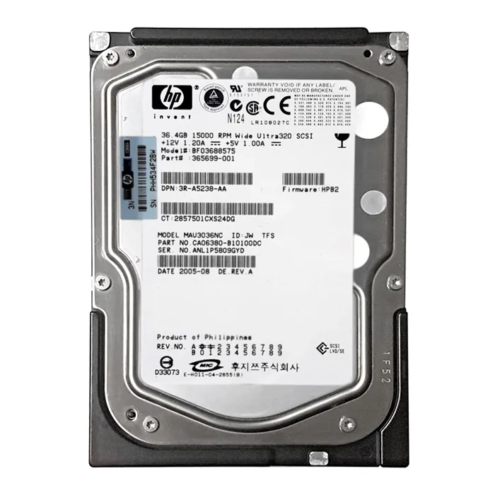 HP BF03688575 | 36.4GB 15000RPM Ultra-320 SCSI Hot-Pluggable (LVD) 80-Pin 3.5-Inch Hard Drive Refurbished - Hewlett-Packard (ou HP en abrégé) refurbished available on Gotodirect