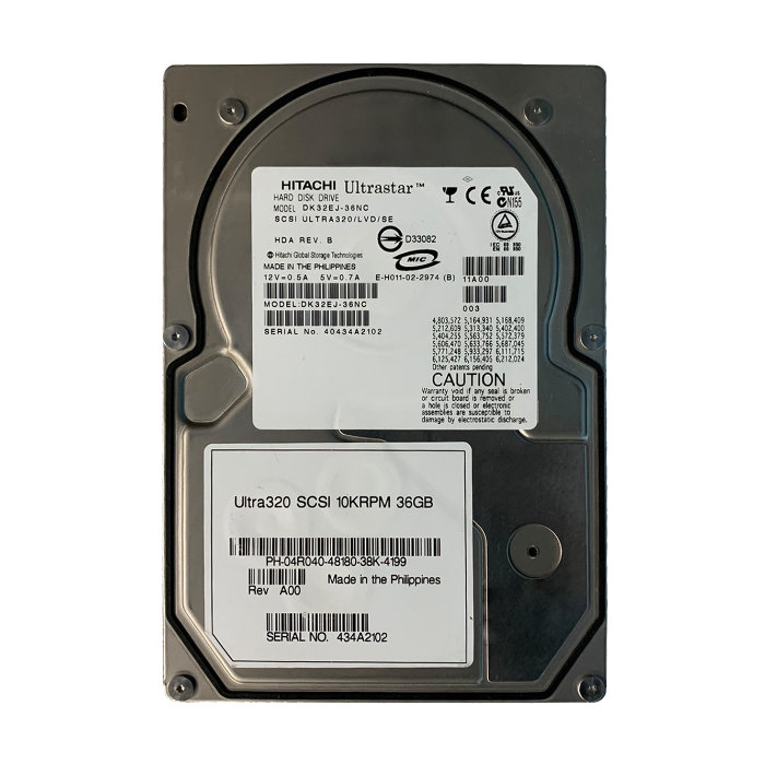 Dell 04R040 | 36GB 10000RPM Ultra320 SCSI Hot-Swappable 80-Pin 3.5-Inch Hard Drive for PowerEdge Servers Refurbished - Dell refurbished available on Gotodirect