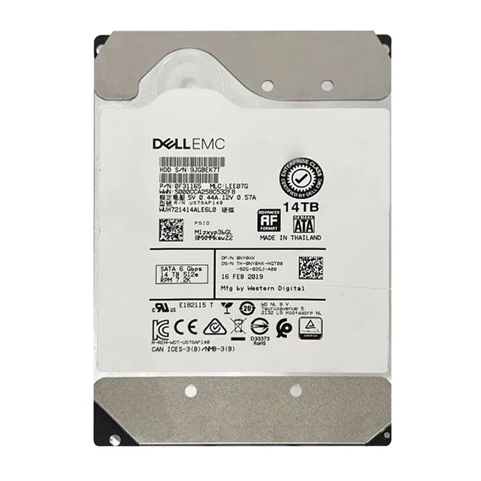 Dell NY8HX | 14TB 7200RPM SATA 6Gb/s Hot-Pluggable (512e) 3.5-Inch Hard Drive for PowerEdge Server & PowerVault Server Refurbished - Dell refurbished available on Gotodirect