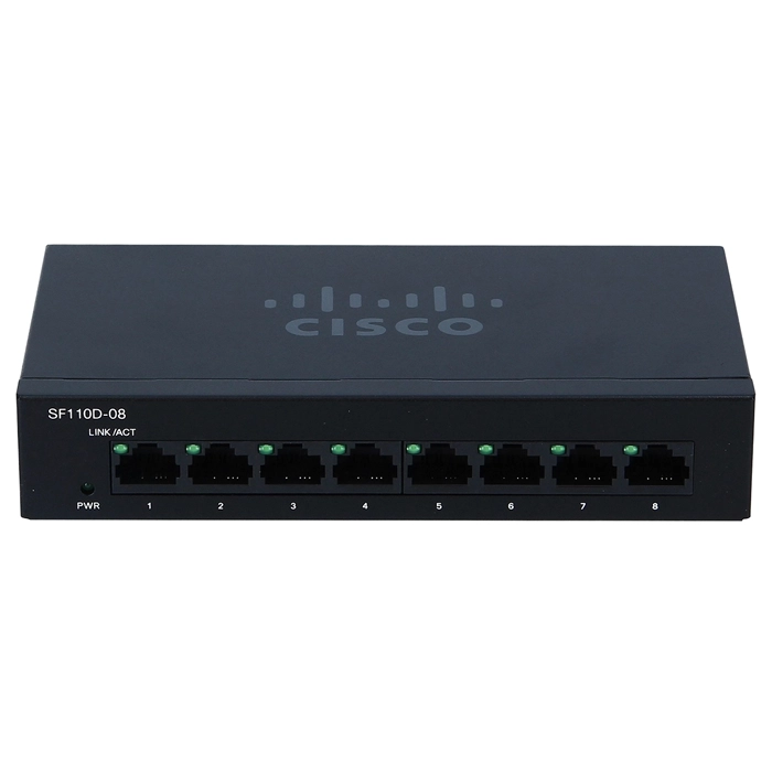 Cisco SF110D-08-NA | Small Business SF110 8 x Ports 10/100Base-TX Layer 2 Unmanaged Fast Ethernet Network Switch Refurbished - Cisco Systems Inc. refurbished available on Gotodirect