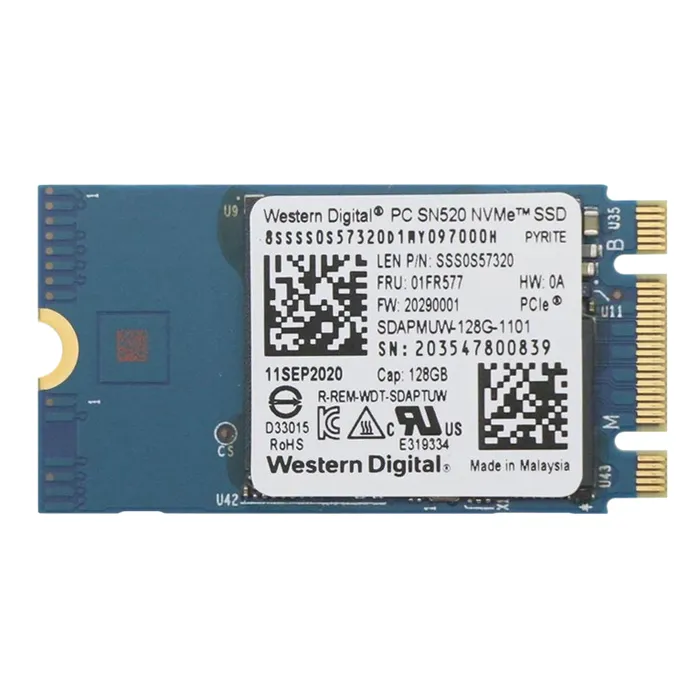 Lenovo 01FR577 | 128GB PCI Express Gen3 NVMe M.2 2242 Internal Solid State Drive Refurbished - Lenovo refurbished available on Gotodirect