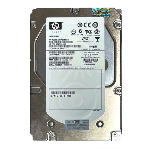 HP 454228-003 | 450GB 15000RPM SAS 3Gb/s Hot-Pluggable Dual Port LFF 3.5-inch Enterprise Hard Drive for Gen1/7 ProLiant Server Refurbished - Hewlett-Packard (ou HP en abrégé) refurbished available on Gotodirect