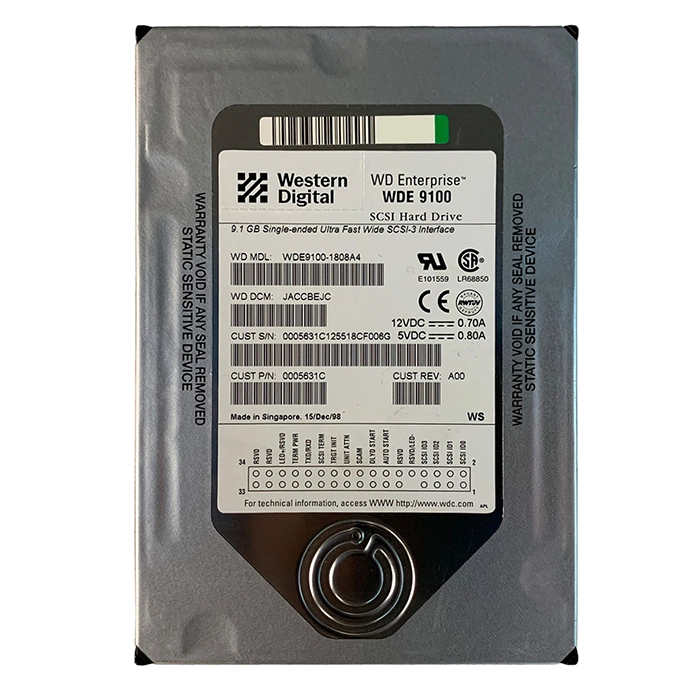 Western Digital WDE9100-1808A4 | Enterprise 9.1GB 7200RPM Wide Ultra3 SCSI Single-Ended 512KB Cache 3.5-Inch Hard Drive Refurbished - Western Digital refurbished available on Gotodirect
