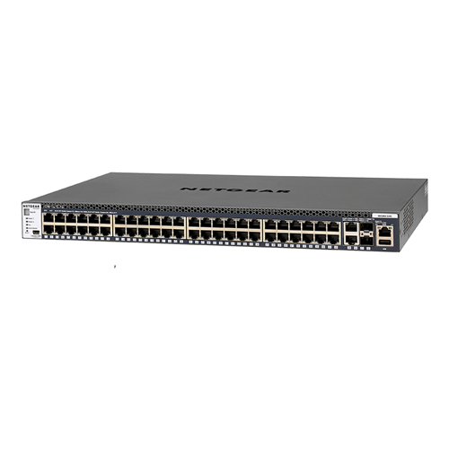 Netgear GSM4352S-100AJS | ProSAFE M4300 Series 48 x 10/100/1000Base-T RJ-45 Ports + 2 x 10GBase-T Ports + 2 x SFP+ Ports Layer 3 Stackable Managed Switch Refurbished - Netgear refurbished available on Gotodirect