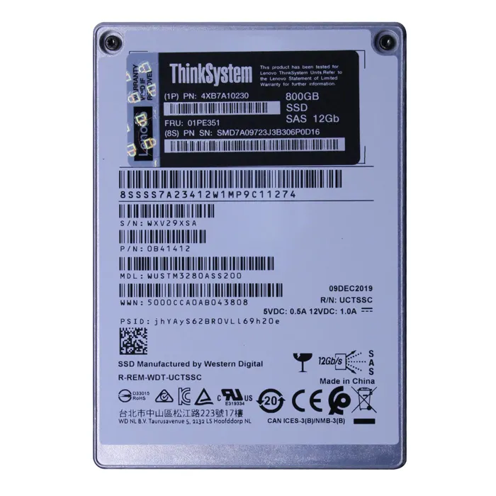 Lenovo 4XB7A10230 | 800GB Triple-Level Cell SAS 12Gb/s Hot Swappable 2.5-Inch Solid State Drive for ThinkSystem Refurbished - Lenovo refurbished available on Gotodirect