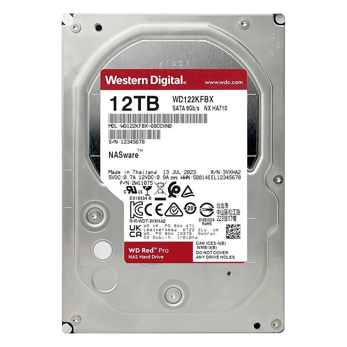 Western Digital WD122KFBX | Red Pro Air 12TB 3.5-inch 6GB/s SATA 7200RPM 512MB Cache NAS Hard Drive Refurbished - Western Digital refurbished available on Gotodirect