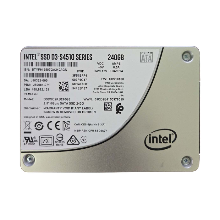 Buy Intel SSDSC2KB240G801 | D3 S4510 240GB Triple-Level Cell SATA 6Gb/s 2.5-Inch Solid State Drive Refurbished - $280.00 Intel SSDSC2KB240G801 | D3 S4510 240GB Triple-Level Cell SATA 6Gb/s 2.5-Inch Solid State Drive Refurbished - Intel refurbished available on Gotodirect